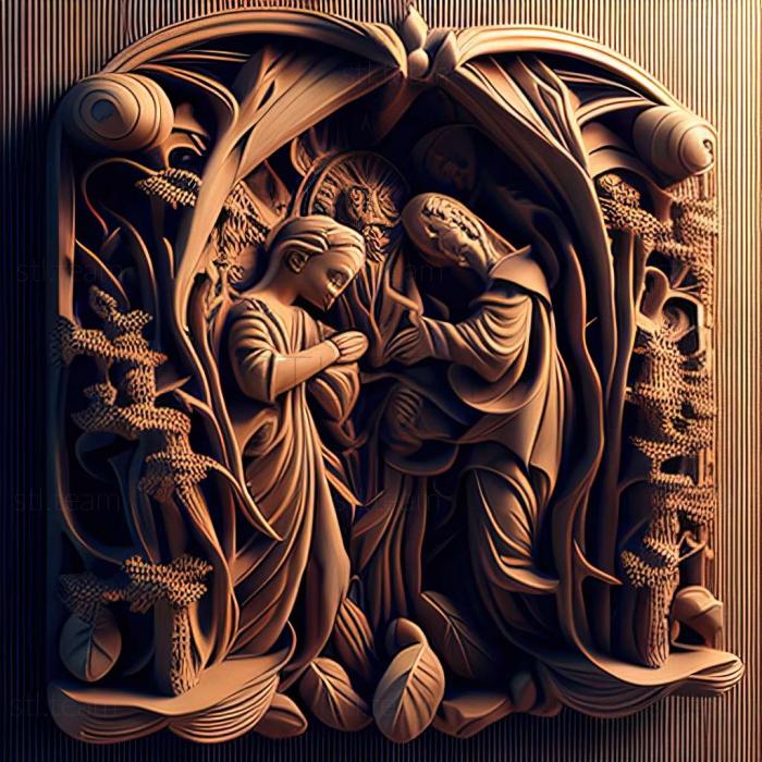 Anime RELIEFCARVED WOODEN